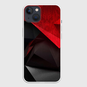 Чехол для iPhone 13 с принтом Red  Black в Кировске,  |  | 3d | 3д | black | red | texture | геометрия | красно черное | красный | текстуры | фигуры | черный