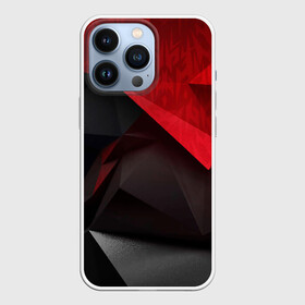 Чехол для iPhone 13 Pro с принтом Red  Black в Кировске,  |  | 3d | 3д | black | red | texture | геометрия | красно черное | красный | текстуры | фигуры | черный