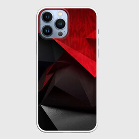 Чехол для iPhone 13 Pro Max с принтом Red  Black в Кировске,  |  | Тематика изображения на принте: 3d | 3д | black | red | texture | геометрия | красно черное | красный | текстуры | фигуры | черный