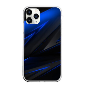 Чехол для iPhone 11 Pro матовый с принтом Blue and Black в Кировске, Силикон |  | Тематика изображения на принте: 3d | 3д | black | blue | texture | геометрия | красно синее | синий | текстуры | фигуры | черный