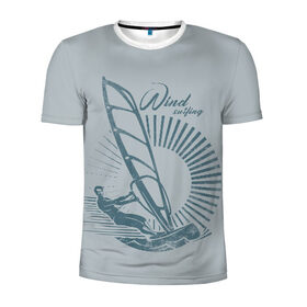 Мужская футболка 3D спортивная с принтом Windsurfer в Кировске, 100% полиэстер с улучшенными характеристиками | приталенный силуэт, круглая горловина, широкие плечи, сужается к линии бедра | Тематика изображения на принте: surf | wind | wind surfing | windsurfing | винд серфинг | виндсерфинг | экстрим