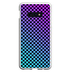 Чехол для Samsung S10E с принтом Checkerboard gradient в Кировске, Силикон | Область печати: задняя сторона чехла, без боковых панелей | Тематика изображения на принте: checkerboard | gradient | бойчик | градиент | клетка. ячейка | орнамент | френдзона | шахматная. доска | шашечки