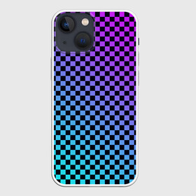 Чехол для iPhone 13 mini с принтом Checkerboard gradient в Кировске,  |  | checkerboard | gradient | бойчик | градиент | клетка. ячейка | орнамент | френдзона | шахматная. доска | шашечки
