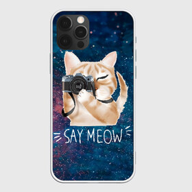 Чехол для iPhone 12 Pro Max с принтом Say Meow в Кировске, Силикон |  | meow | кот | котенок | котик | котики | котятка | кошка | мяу | скажи мяу | фотоаппарат | фотограф