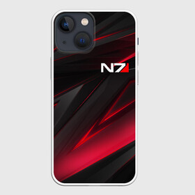 Чехол для iPhone 13 mini с принтом MASS EFFECT N7 | МАСС ЭФФЕКТ Н7 в Кировске,  |  | abstract | geometry | metal | n7 | still | stripes | texture | абстракция | броня | геометрия | костюм | масс эффект | металл | н7 | сталь | стальная броня | текстура | шепард