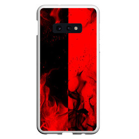 Чехол для Samsung S10E с принтом BLACK RED FIRE в Кировске, Силикон | Область печати: задняя сторона чехла, без боковых панелей | bright | fire | flame | heat | light | wildfire | искры | огненный | огонь | пламя | пожар