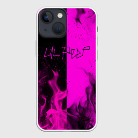 Чехол для iPhone 13 mini с принтом LIL PEEP в Кировске,  |  | bright | fire | flame | heat | light | lil peep | lil prince | pink | wildfire | зарубежная музыка | искры | лил пип | маленький принц | огненный | огонь | пламя | пожар