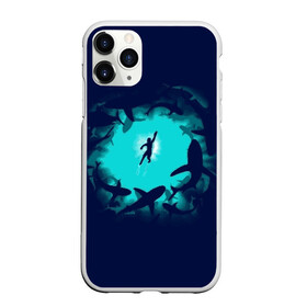 Чехол для iPhone 11 Pro матовый с принтом Swimming in the sea в Кировске, Силикон |  | dive | diving | swim | swimming | synchronized swimming | водный спорт | дайвинг | плавание | пловец | синхронное плавание | спорт