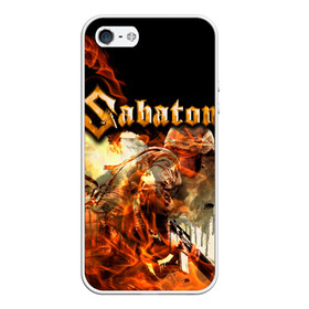 Чехол для iPhone 5/5S матовый с принтом Sabaton в Кировске, Силикон | Область печати: задняя сторона чехла, без боковых панелей | heavy | metal | power | sabaton | метал | пауэр | сабатон | хэви