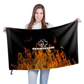 Флаг 3D с принтом RAMMSTEIN в Кировске, 100% полиэстер | плотность ткани — 95 г/м2, размер — 67 х 109 см. Принт наносится с одной стороны | lindemann | rammstein | рамштайн | тилль линдеманн