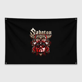 Флаг-баннер с принтом Sabaton в Кировске, 100% полиэстер | размер 67 х 109 см, плотность ткани — 95 г/м2; по краям флага есть четыре люверса для крепления | battle metal | primo victoria | sabaton | the art of war | the great war | группа | йоаким броден | латный ботинок | метал | пауэр | рыцарские доспехи | сабатон | собатон | хэви