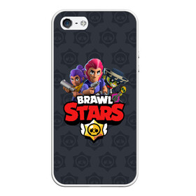 Чехол для iPhone 5/5S матовый с принтом BRAWL STARS в Кировске, Силикон | Область печати: задняя сторона чехла, без боковых панелей | brawl stars | bull | colt | leon | stars | берли | бо | брок | ворон | джесси | динамайк | дэррил | кольт | леон | мортис | нита | пайпер | пенни | поко | пэм | рикошет | спайк | тара | фрэнк | шелли | эль примо