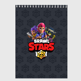 Скетчбук с принтом BRAWL STARS в Кировске, 100% бумага
 | 48 листов, плотность листов — 100 г/м2, плотность картонной обложки — 250 г/м2. Листы скреплены сверху удобной пружинной спиралью | brawl stars | bull | colt | leon | stars | берли | бо | брок | ворон | джесси | динамайк | дэррил | кольт | леон | мортис | нита | пайпер | пенни | поко | пэм | рикошет | спайк | тара | фрэнк | шелли | эль примо