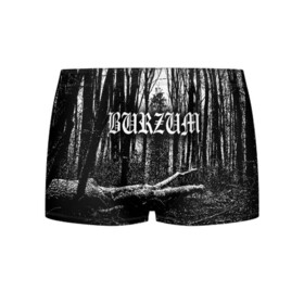 Мужские трусы 3D с принтом Burzum в Кировске, 50% хлопок, 50% полиэстер | классическая посадка, на поясе мягкая тканевая резинка | Тематика изображения на принте: burzum | ghotic | варг викернес | мрак | тьма