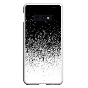 Чехол для Samsung S10E с принтом BLACK AND WHITE ABSTRACTION в Кировске, Силикон | Область печати: задняя сторона чехла, без боковых панелей | Тематика изображения на принте: abstraction | black | white | абстракция | белое | брызги | краска. | черное