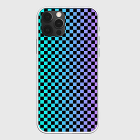 Чехол для iPhone 12 Pro Max с принтом Checkerboard Color в Кировске, Силикон |  | Тематика изображения на принте: checkerboard | gradient | бойчик | в клетку | в клеточку | градиент | клетка | музыка | орнамент | френдзона | шахматная доска | шашки