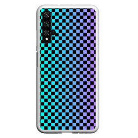 Чехол для Honor 20 с принтом Checkerboard Color в Кировске, Силикон | Область печати: задняя сторона чехла, без боковых панелей | checkerboard | gradient | бойчик | в клетку | в клеточку | градиент | клетка | музыка | орнамент | френдзона | шахматная доска | шашки