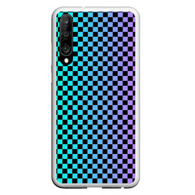 Чехол для Honor P30 с принтом Checkerboard Color в Кировске, Силикон | Область печати: задняя сторона чехла, без боковых панелей | Тематика изображения на принте: checkerboard | gradient | бойчик | в клетку | в клеточку | градиент | клетка | музыка | орнамент | френдзона | шахматная доска | шашки