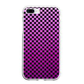 Чехол для iPhone 7Plus/8 Plus матовый с принтом Checkerboard Color в Кировске, Силикон | Область печати: задняя сторона чехла, без боковых панелей | Тематика изображения на принте: checkerboard | gradient | бойчик | в клетку | в клеточку | градиент | клетка | музыка | орнамент | френдзона | шахматная доска | шашки