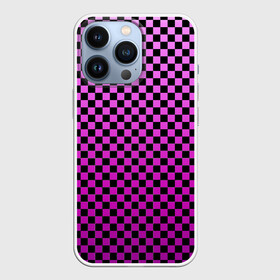 Чехол для iPhone 13 Pro с принтом Checkerboard Color в Кировске,  |  | checkerboard | gradient | бойчик | в клетку | в клеточку | градиент | клетка | музыка | орнамент | френдзона | шахматная доска | шашки