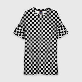 Детское платье 3D с принтом Checkerboard Color  в Кировске, 100% полиэстер | прямой силуэт, чуть расширенный к низу. Круглая горловина, на рукавах — воланы | checkerboard | gradient | бойчик | в клетку | в клеточку | градиент | клетка | музыка | орнамент | френдзона | шахматная доска | шашки