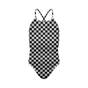 Детский купальник 3D с принтом Checkerboard Color в Кировске, Полиэстер 85%, Спандекс 15% | Слитный крой, подклад по переду изделия, узкие бретели | checkerboard | gradient | бойчик | в клетку | в клеточку | градиент | клетка | музыка | орнамент | френдзона | шахматная доска | шашки