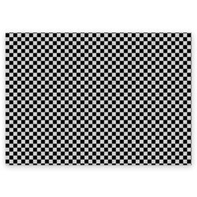 Поздравительная открытка с принтом Checkerboard Color  в Кировске, 100% бумага | плотность бумаги 280 г/м2, матовая, на обратной стороне линовка и место для марки
 | checkerboard | gradient | бойчик | в клетку | в клеточку | градиент | клетка | музыка | орнамент | френдзона | шахматная доска | шашки