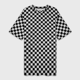 Платье-футболка 3D с принтом Checkerboard Color в Кировске,  |  | checkerboard | gradient | бойчик | в клетку | в клеточку | градиент | клетка | музыка | орнамент | френдзона | шахматная доска | шашки