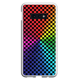 Чехол для Samsung S10E с принтом Checkerboard Color в Кировске, Силикон | Область печати: задняя сторона чехла, без боковых панелей | Тематика изображения на принте: checkerboard | gradient | бойчик | в клетку | в клеточку | градиент | клетка | музыка | орнамент | френдзона | шахматная доска | шашки