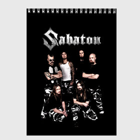 Скетчбук с принтом Sabaton в Кировске, 100% бумага
 | 48 листов, плотность листов — 100 г/м2, плотность картонной обложки — 250 г/м2. Листы скреплены сверху удобной пружинной спиралью | heavy metal | heroes | sabaton | the great war | the last stand | группы | метал | музыка | сабатон | хэви метал