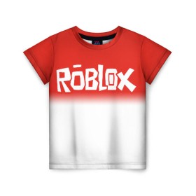Детская футболка 3D с принтом Roblox в Кировске, 100% гипоаллергенный полиэфир | прямой крой, круглый вырез горловины, длина до линии бедер, чуть спущенное плечо, ткань немного тянется | Тематика изображения на принте: 
