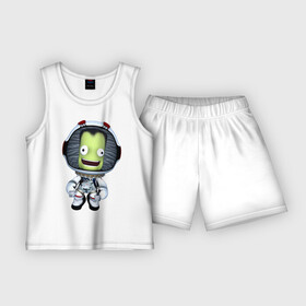 Детская пижама с шортами хлопок с принтом Кербанафт (+ лого на спине) в Кировске,  |  | kerbal | ksp | nasa | program | space | кербала | корабль | космическая | космос | наса | планеты | полёты | программа | ракета | симулятор