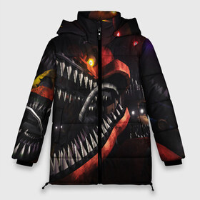 Женская зимняя куртка 3D с принтом FIVE NIGHTS AT FREDDYS в Кировске, верх — 100% полиэстер; подкладка — 100% полиэстер; утеплитель — 100% полиэстер | длина ниже бедра, силуэт Оверсайз. Есть воротник-стойка, отстегивающийся капюшон и ветрозащитная планка. 

Боковые карманы с листочкой на кнопках и внутренний карман на молнии | 5 ночей с фредди | animation | bonnie | chica | five nights at freddys | fnaf | foxy | freddy | funny | horror | scary | бонни | майк | пять | ужас | фнаф | фокси | фредди | чика | шмидт