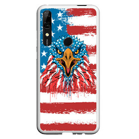 Чехол для Honor P Smart Z с принтом American Eagle в Кировске, Силикон | Область печати: задняя сторона чехла, без боковых панелей | Тематика изображения на принте: america | amerika | bird | eagle | flag | usa | америка | американский | орел | птица | соединенные | сша | флаг | штаты