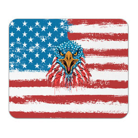 Коврик для мышки прямоугольный с принтом American Eagle в Кировске, натуральный каучук | размер 230 х 185 мм; запечатка лицевой стороны | america | amerika | bird | eagle | flag | usa | америка | американский | орел | птица | соединенные | сша | флаг | штаты