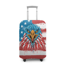 Чехол для чемодана 3D с принтом American Eagle в Кировске, 86% полиэфир, 14% спандекс | двустороннее нанесение принта, прорези для ручек и колес | america | amerika | bird | eagle | flag | usa | америка | американский | орел | птица | соединенные | сша | флаг | штаты
