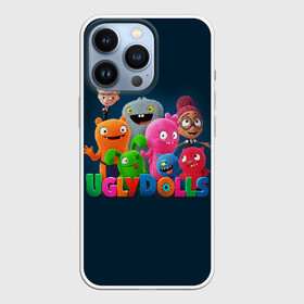 Чехол для iPhone 13 Pro с принтом UglyDolls. Куклы с характером в Кировске,  |  | Тематика изображения на принте: and sebaster dog | babo | lucky beth | moxie | ox | wedge | бабо | вэйдж | зубастер дог | игрушки | келли эсбёри | мокси | окс | плюшевые | роберт родригес | счастливчик бэт