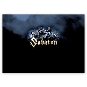 Поздравительная открытка с принтом Sabaton в Кировске, 100% бумага | плотность бумаги 280 г/м2, матовая, на обратной стороне линовка и место для марки
 | battle metal | primo victoria | sabaton | the art of war | the great war | группа | йоаким броден | латный ботинок | метал | пауэр | рыцарские доспехи | сабатон | собатон | хэви