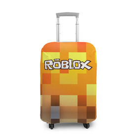 Чехол для чемодана 3D с принтом ROBLOX в Кировске, 86% полиэфир, 14% спандекс | двустороннее нанесение принта, прорези для ручек и колес | game | gamer | logo | minecraft | roblox | simulator | игра | конструктор | лого | симулятор | строительство | фигура