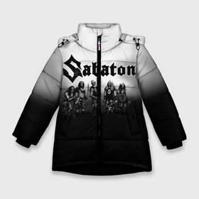 Зимняя куртка для девочек 3D с принтом Sabaton в Кировске, ткань верха — 100% полиэстер; подклад — 100% полиэстер, утеплитель — 100% полиэстер. | длина ниже бедра, удлиненная спинка, воротник стойка и отстегивающийся капюшон. Есть боковые карманы с листочкой на кнопках, утяжки по низу изделия и внутренний карман на молнии. 

Предусмотрены светоотражающий принт на спинке, радужный светоотражающий элемент на пуллере молнии и на резинке для утяжки. | battle metal | primo victoria | sabaton | the art of war | the great war | группа | йоаким броден | латный ботинок | метал | пауэр | рыцарские доспехи | сабатон | собатон | хэви