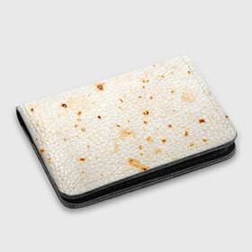 Картхолдер с принтом с принтом ЛАВАШ в Кировске, натуральная матовая кожа | размер 7,3 х 10 см; кардхолдер имеет 4 кармана для карт; | лаваш | хлеб | шаурма