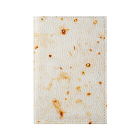 Обложка для паспорта матовая кожа с принтом ЛАВАШ в Кировске, натуральная матовая кожа | размер 19,3 х 13,7 см; прозрачные пластиковые крепления | Тематика изображения на принте: лаваш | хлеб | шаурма
