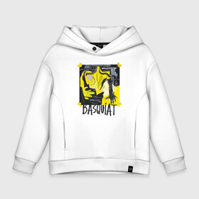 Детское худи Oversize хлопок с принтом BASQUIAT ARTIST в Кировске, френч-терри — 70% хлопок, 30% полиэстер. Мягкий теплый начес внутри —100% хлопок | боковые карманы, эластичные манжеты и нижняя кромка, капюшон на магнитной кнопке | живопись | искусство | картина | художники | шедевры