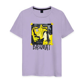 Мужская футболка хлопок с принтом BASQUIAT ARTIST в Кировске, 100% хлопок | прямой крой, круглый вырез горловины, длина до линии бедер, слегка спущенное плечо. | живопись | искусство | картина | художники | шедевры