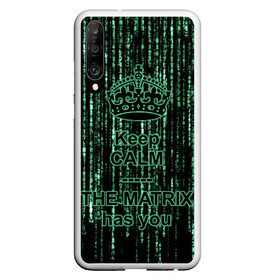 Чехол для Honor P30 с принтом THE MATRIX HAS YOU в Кировске, Силикон | Область печати: задняя сторона чехла, без боковых панелей | matrix | андерсон | киану | код | компьютер. монитор. пк | матрица | послание | ривз | сообщение | томас