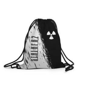 Рюкзак-мешок 3D с принтом S.T.A.L.K.E.R. 2 в Кировске, 100% полиэстер | плотность ткани — 200 г/м2, размер — 35 х 45 см; лямки — толстые шнурки, застежка на шнуровке, без карманов и подкладки | bandit | chernobyl | pripyat | s.t.a.l.k.e.r. 2 | shadow of chernobyl | stalker | stalker 2 | бандиты | меченый | припять | сталкер | сталкер 2 | тени чернобыля | чернобыль | чистое небо