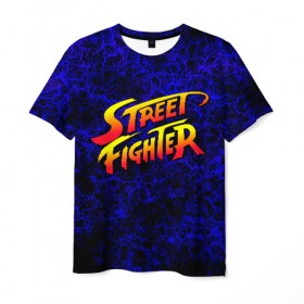 Мужская футболка 3D с принтом Street fighter в Кировске, 100% полиэфир | прямой крой, круглый вырез горловины, длина до линии бедер | capcom | fighter | fighting | street | боец | суторито фаита | уличный | файтинг