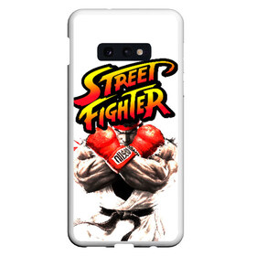 Чехол для Samsung S10E с принтом Street fighter в Кировске, Силикон | Область печати: задняя сторона чехла, без боковых панелей | Тематика изображения на принте: capcom | fighter | fighting | street | боец | суторито фаита | уличный | файтинг