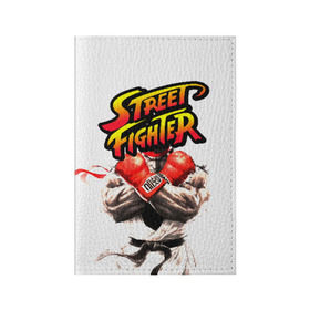 Обложка для паспорта матовая кожа с принтом Street fighter в Кировске, натуральная матовая кожа | размер 19,3 х 13,7 см; прозрачные пластиковые крепления | capcom | fighter | fighting | street | боец | суторито фаита | уличный | файтинг