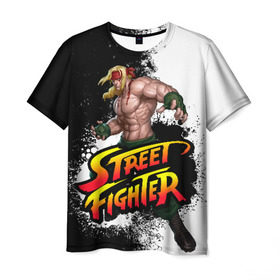 Мужская футболка 3D с принтом Street fighter в Кировске, 100% полиэфир | прямой крой, круглый вырез горловины, длина до линии бедер | Тематика изображения на принте: 